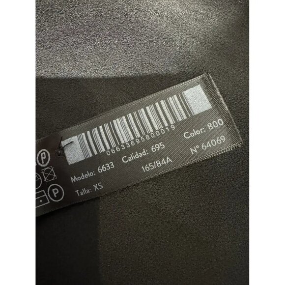 Massimo Dutti Maxi Wrap Black Satin Shirt Dress Size XS New With Tags - Picture 8 of 16